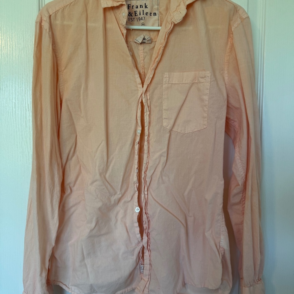 Frank & Eileen pink button down shirt